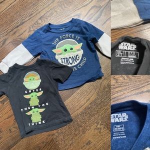 Star was Baby yoda toddler boys 2T shirt bundle